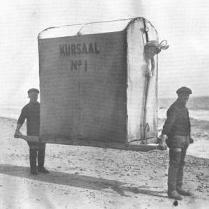 199 Kursaal Bathing hut being carried