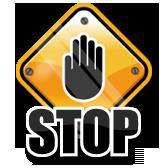 Image of warning hand